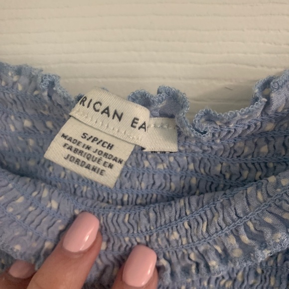 Blue Smocked Top - Picture 2 of 4